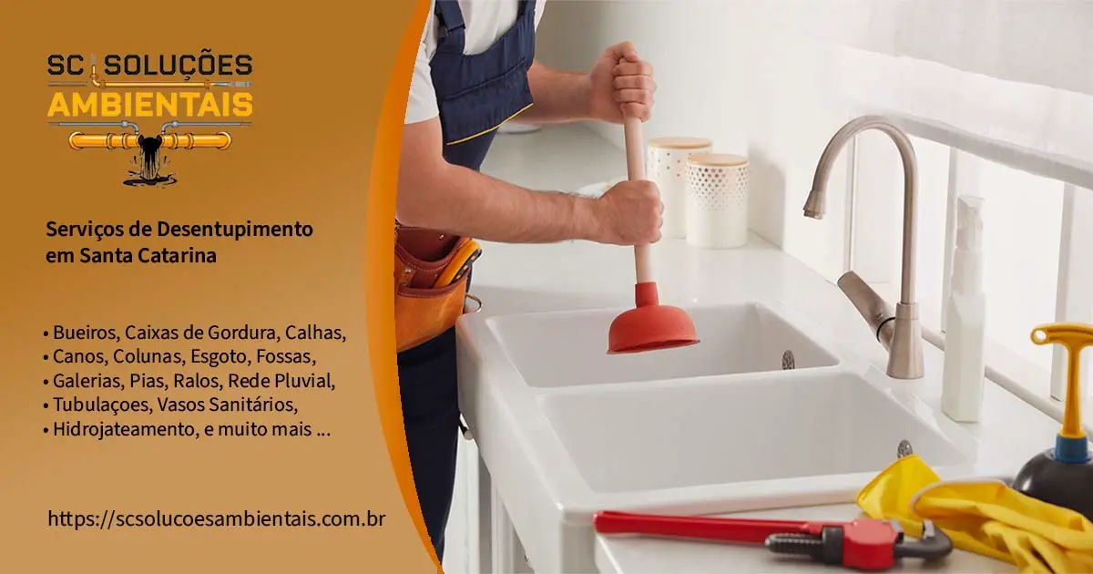 Serviços de Desentupimento - SC Soluções Ambientais - Atendimento para Todo o Estado de Santa Catarina.